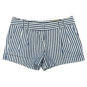 Express Blue and White Striped Shorts NWT